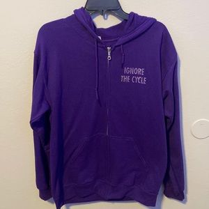 Simplicity Rhinestone Zip-up